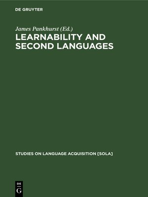 cover image of Learnability and second languages